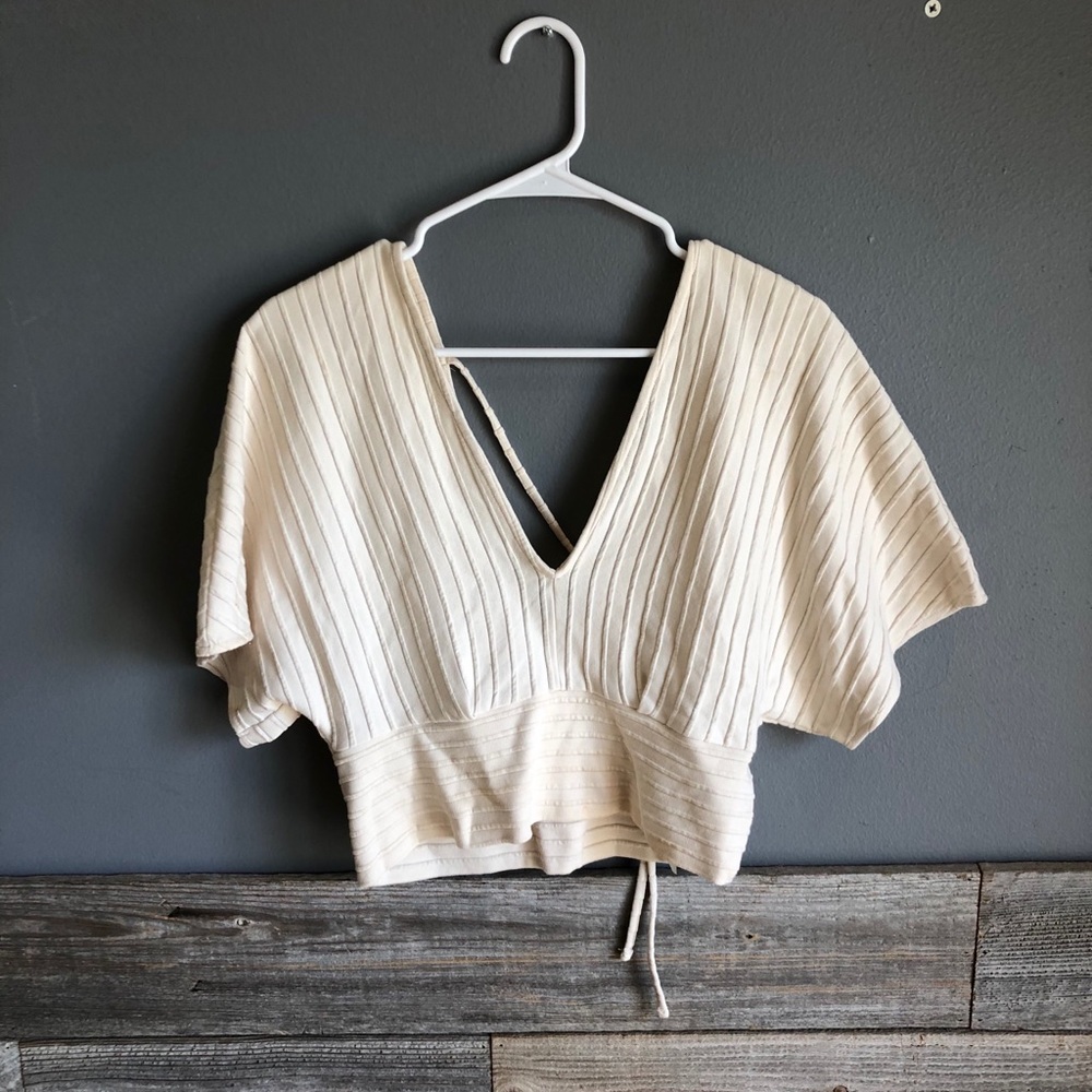 Zara cream crop top